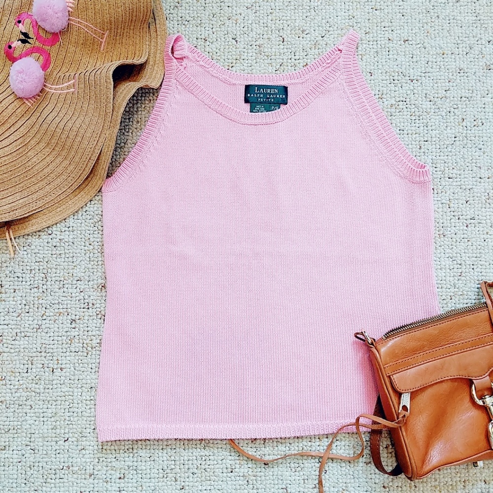 PINK 100% Cotton Petite Tank Top
